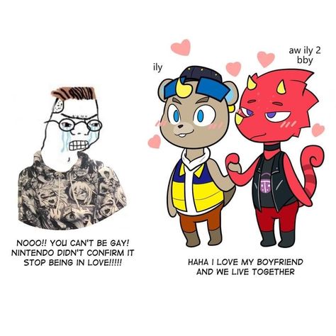 Cj Animal Crossing, Flick And Cj, Gay Meme, Stay Mad, Animal Crossing Funny, Animal Crossing Fan Art, Animal Crossing Memes, Animal Crossing Characters, Animal Crossing Villagers