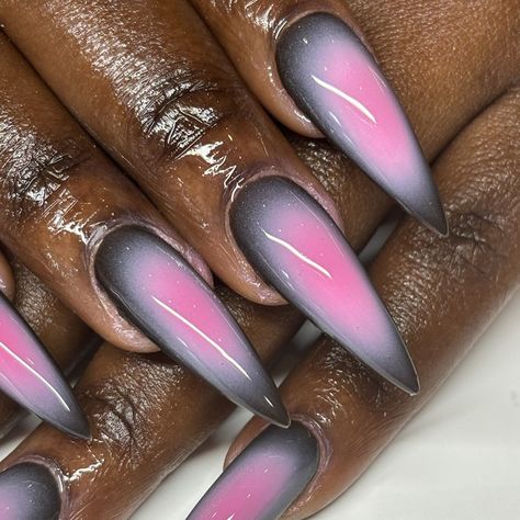 silky smooth airbrush is always a slayyy💅🏾 #nailart #londonnailtech #londonnails #gelxlondon #westlondonnails Airbrush Nail Designs, Biab Nail Art, Biab Nail, Airbrush Nail, Airbrush Nail Art, Biab Nails, Airbrush Nails, London Nails, Glam Nails