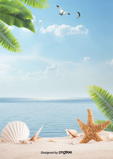 summertime,summer background,sea,sky,coconut tree,sandy beach,starfish,shell,Beach background Summer Gfx Background, Beach Background Landscape, Summer Beach Background, Tropical Beach Background, Summer Background Images, Summer Sale Poster, Image Zen, Background Sea, Background Search