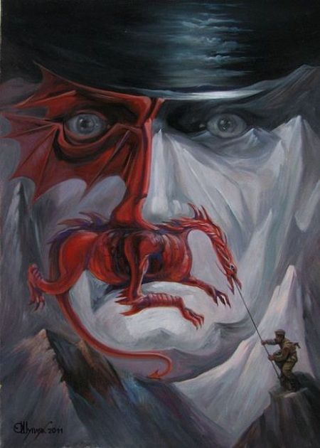 Oleg Shuplyak Optical Illusions Paintings Oleg Shuplyak, Optical Illusion Paintings, Illusion Paintings, Hidden Images, Visual Illusion, Art Optical, Optical Illusions Art, Image Painting, Charles Darwin