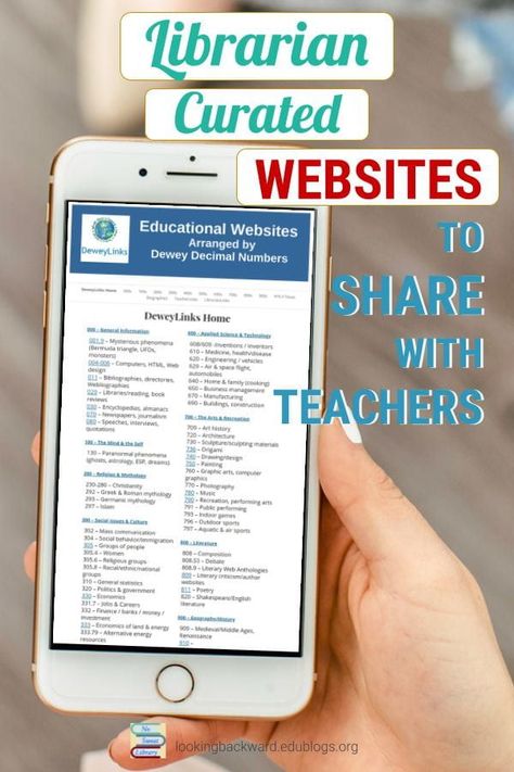 School Librarians can curate high-quality websites for teachers, or save time and use DeweyLinks, carefully chosen websites that align with and enrich middle school curricula. | No Sweat Library Websites For Teachers, Middle School Library, School Library Lessons, Library Orientation, Middle School Curriculum, Library Media Specialist, Teacher Websites, Middle School Libraries, Elementary School Library