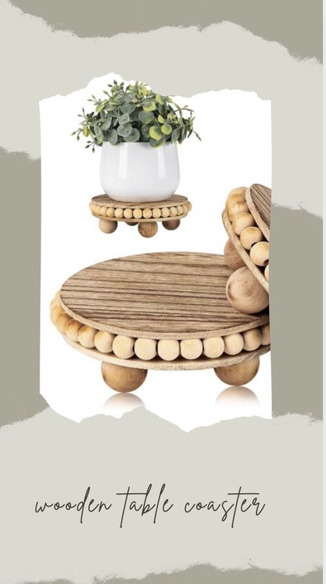 2Pcs Wood Risers for Display Decorative,Round Beaded Riser Distressed for Decor ,Wooden Farmhouse Coasters Mini Cake Stand Plant Stand,Rustic Pedestal Stand Decor Display Risers for Tiered Candle Riser, Rustic Pedestal, Wood Risers, Farmhouse Coasters, Mini Cake Stand, Stand Plant, Wooden Farmhouse, Display Risers, Pedestal Stand