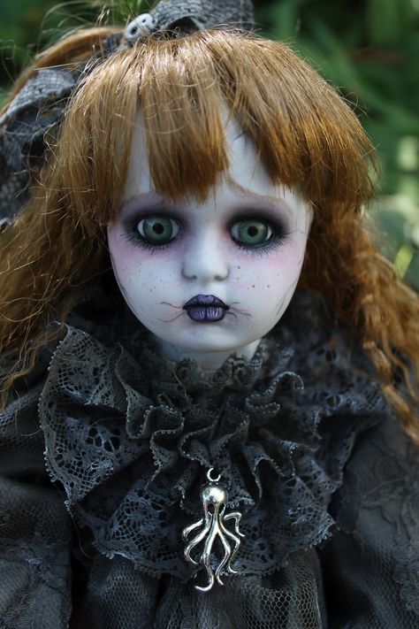 pics of goth dolls | ... OOAK Gothic porcelain doll repaint by A. Gibbons DMA goth fairy tale Gothic Porcelain Doll, Scary Baby Dolls, Porcelain Doll Costume, Creepy Doll Halloween, Creepy Baby Dolls, Porcelain Dolls Value, Zombie Dolls, Doll Halloween Costume, Creepy Doll