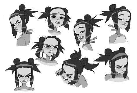 My Hairstyle, Anna Cattish, Expression Sheet, Animation Tutorial, Drawing Expressions, Cartoon Faces, Face Expressions, Character Design Animation, Taco Bell