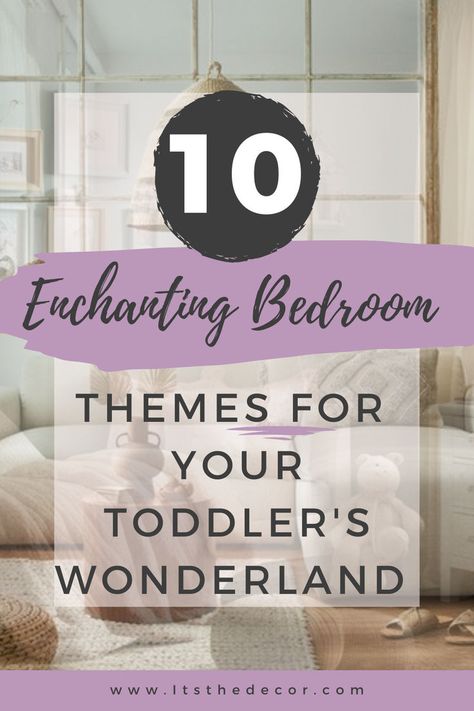 A vibrant and imaginative toddler's bedroom featuring enchanting decor themes ranging from fairy tale castles to space adventures, designed to spark joy and creativity in young children. Toddler Room Themes, Forest Kids Bedroom, Fairy Bedroom Ideas For Kids, Toddler Girl Bedroom Themes, Girls Woodland Bedroom, Garden Bedroom Ideas, Fairy Themed Bedroom, Woodland Theme Bedroom, Fairy Garden Bedroom