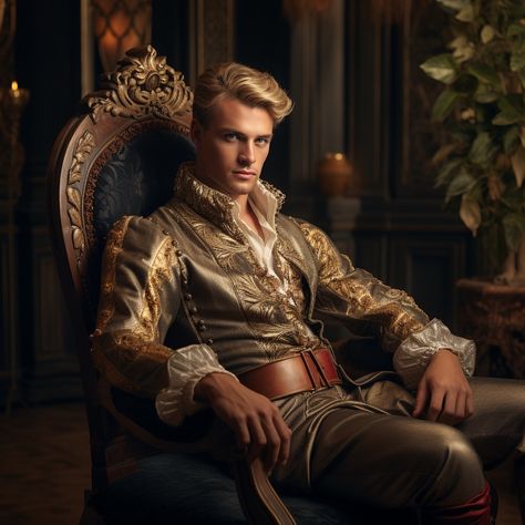 Fantasy Prince, Literary Characters, Royal Aesthetic, Handsome Prince, Fantasy Male, Period Costumes, Book Boyfriends, Strawberry Blonde, Fantasy Clothing