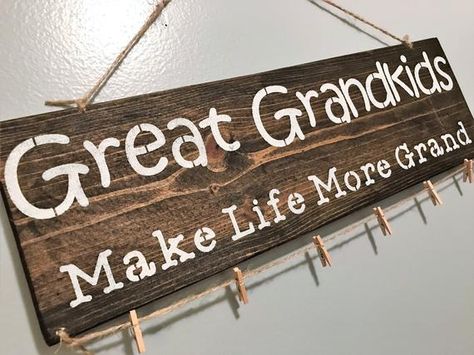 Grandma Sayings, Gift For Great Grandma, Grandparents Sign, Grandchildren Pictures, Grandkids Pictures, Grandchildren Sign, Grandkids Make Life Grand, Grandkids Sign, Great Grandma Gifts