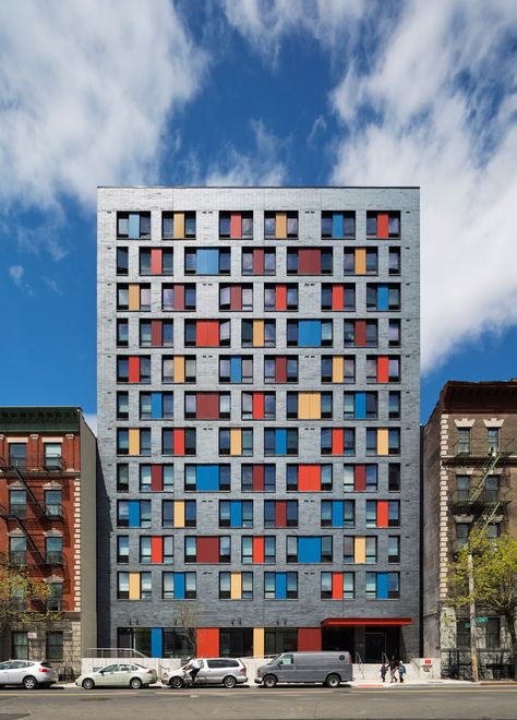 gorlin architects, boston road housing Bronx Apartment, The Bronx New York, Colour Architecture, New York Studio, Student House, Social Housing, Building Facade, Facade Architecture, Affordable Housing