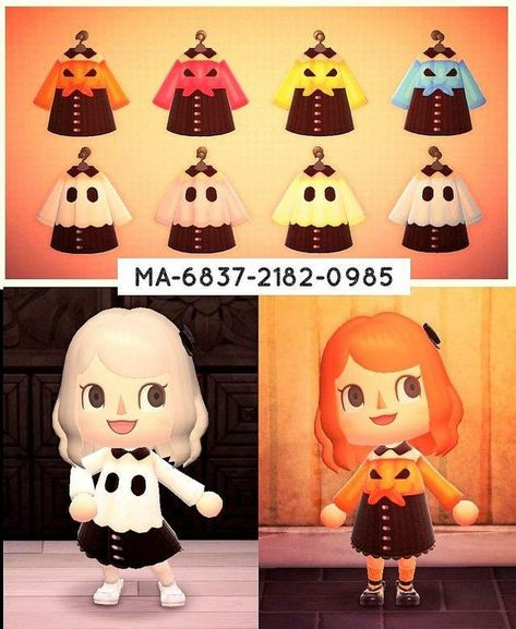 Acnh Halloween, Ac New Leaf, Animal Crossing Funny, Animal Crossing Memes, Pumpkin Dress, Animal Crossing Guide, Animal Crossing Qr Codes Clothes, Qr Codes Animal Crossing, Animal Crossing Characters