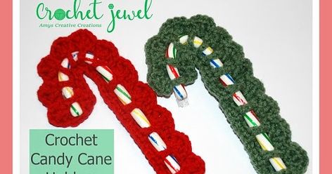 These Candy Cane Holders are fun to make for the holidays. They can be used as gifts or placed on your Christmas tree! You will ne... Crochet Candy Cane, Candy Cane Holders, Candy Cane Holder, Crochet Candy, Candy Cane Crafts, Crochet Christmas Ornaments Free, Crochet Christmas Gifts, Santa Candy, Crochet Xmas