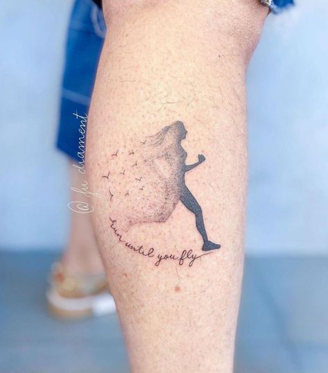 Run Tattoo Ideas Runners, Running Shoe Tattoo Ideas, Runner Tattoo Ideas, Running Tatoos Ideas, 13.1 Tattoo Half Marathons, Run Tattoo For Women, Running Tattoos For Women Runners, Runners Tattoo Ideas Running, Marathon Tattoo Ideas For Women