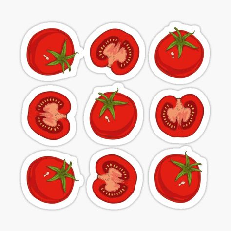 Tomato Sticker, Red Tomato, Sticker Sheet, Sticker Sheets, Seamless Pattern, Tomatoes, Seamless Patterns, Image Search, Sticker Design