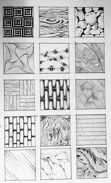 Simulated Texture Drawing, Smooth Texture Drawing, Easy Texture Drawing, Implied Texture Drawing, Drawing Metal Texture, Drawabox Texture, Leaf Texture Drawing, Different Textures Drawing, Metal Texture Drawing