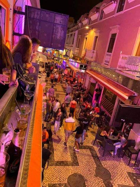 The Old Town Of Albufeira Algarve Portugal At Night Albufeira Portugal Old Town, Portugal At Night, Portugal Aesthetic Albufeira, Albufeira Portugal Aesthetic, Albufeira Aesthetic, Algarve Portugal Aesthetic, Maderia Portugal, Portugal Girl, Portuguese Summer