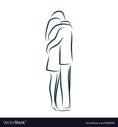 Man Hugging Woman Drawing, Two People Hugging Drawing, Man And Woman Hugging, Hugging Drawing, Drawings Of People, People Hugging, Doodle People, Diy Pottery Painting, Letter Ideas