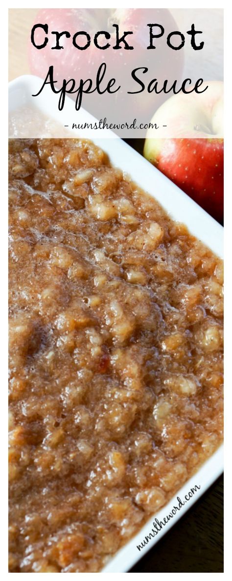 Crock Pot Apple Sauce is simple, delicious and homemade. This cinnamon apple sauce is a favorite of mine and can be made chunky or smooth. Crock Pot Apple Sauce, Cinnamon Apple Sauce, Crock Pot Applesauce, Crockpot Applesauce, Applesauce Recipe, Crockpot Appetizers, Apple Sauce Recipes, Crock Pot Desserts, Homemade Applesauce