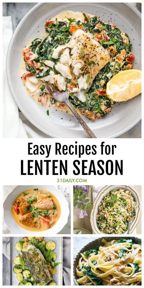 Easy Lent Recipes to Make During the Lenten Season | 31Daily.com #lent #easter #seafoodrecipes #fishrecipes #vegetarianrecipes #31Daily Lent Recipes Meatless Meals, Lent Dinner Ideas, Lent Meals, Lenten Recipes, Healthy Hacks, Lent Recipes, Lenten Season, Fish Dinner, Chowder Recipes