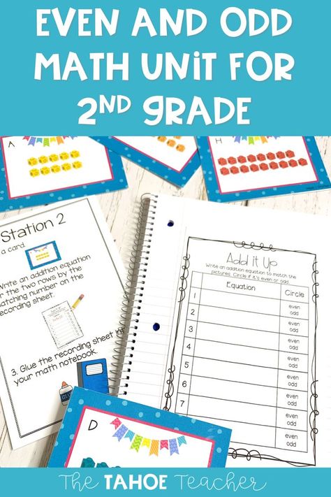 Learning about even and odd numbers in 2nd grade? Teach your students how to determine even and odd numbers with these fun and engaging math stations. Even And Odd Numbers, Odd And Even Numbers, Math Notebook, Social Studies Resources, Fun Math Games, Odd Numbers, Math Stations, Even And Odd, 2nd Grade Math