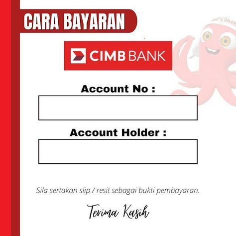 Cimb Bank Account Template Design, Cimb Bank Account Template Cute, Bsn Account Template, Bank Account Number Template Design, Public Bank Template Design, Cimb Bank Account Template, Cimb Bank Template Design, Account Number Template Design, Acc Bank Template