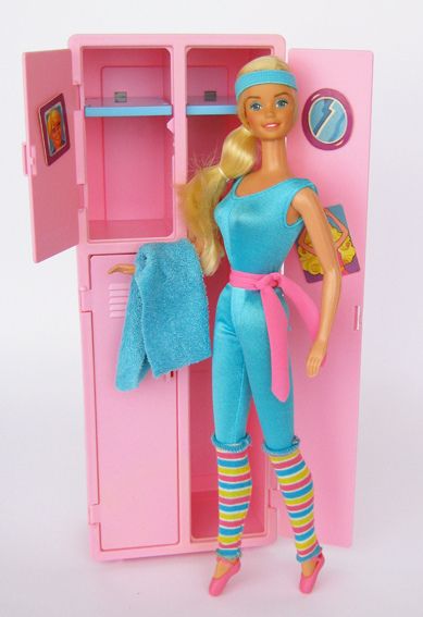 Barbie Workout Center | Flickr - Photo Sharing! Barbie Workout, Pink Workout Clothes, Fitness Barbie, Yoga Dolls, Shape Workout, Workout Barbie, 1980s Barbie, 80s Workout, Barbie Playsets