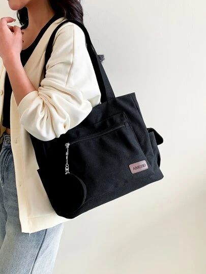 Black Preppy, Stylish Letters, Style Preppy, College University, Back To School Shopping, School Shopping, Classic Casual, Bags Tote, Travel And Tourism