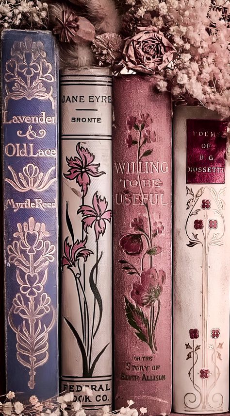 Pink Books Wallpaper, Vintage Book Cover Wallpaper, Book Asthetics Wallpaper, Book Wallpaper Ipad, Phone Wallpaper Books, Books Wallpaper Iphone, Pink Whimsical Aesthetic, Old Books Wallpaper Iphone, Book Girly Wallpapers