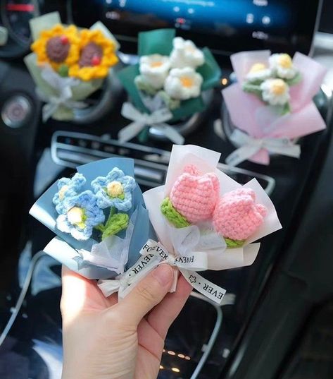 Crochet Mothers Day Gifts: 15+ Free Patterns Mini Flower Bouquet Crochet, Mini Bouquet Crochet, Mini Crochet Bouquet, Crochet Mini Bouquet, Crochet Mothers Day Gifts, Crochet Mothers Day, Crochet Bouquets, Bouquet Crochet, Crochet Store