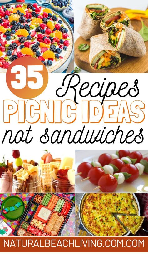 If your looking for picnic food ideas that don't involve sandwiches, I've got you covered. Find THE BEST Picnic Food Ideas and Picnic Food Ideas Not Sandwiches. Over 150 Picnic Food Recipes for Kids and Adults for all dietary needs. Healthy Pitch In Food Ideas, Low Calorie Picnic Food Ideas, Great Picnic Food Ideas, Light Picnic Food Ideas, Picnic Food For Two, Mother’s Day Picnic Food Ideas, Unique Picnic Food Ideas, Concert Picnic Food Ideas, Classic Picnic Food