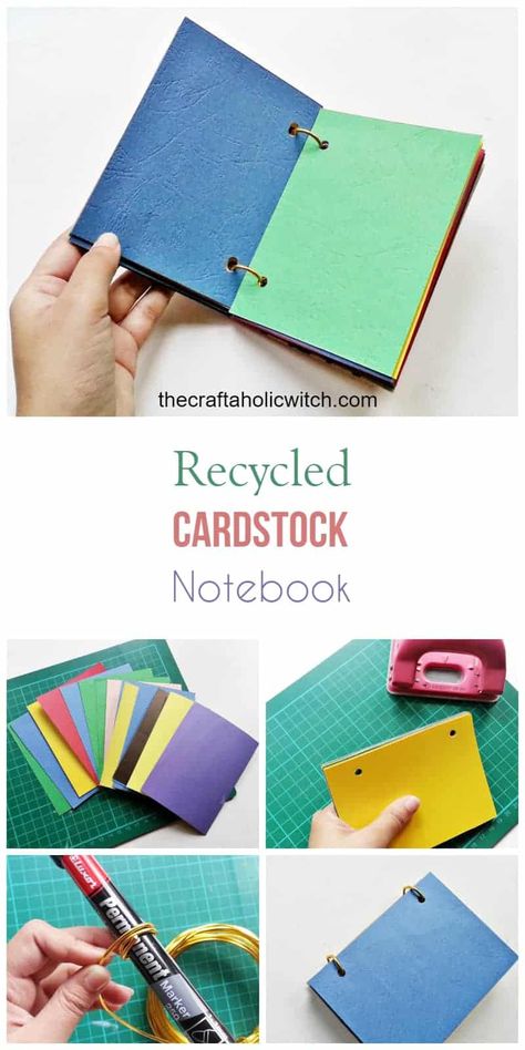 Recycle Notebook Diy, Diy Scrapbook Notebook, Diy Small Notebook Ideas, Making A Notebook Diy, Notebook Diy Ideas, Binding Books Diy Simple, Small Note Book Ideas, Diy Small Notebook, Diy Calendar Binding