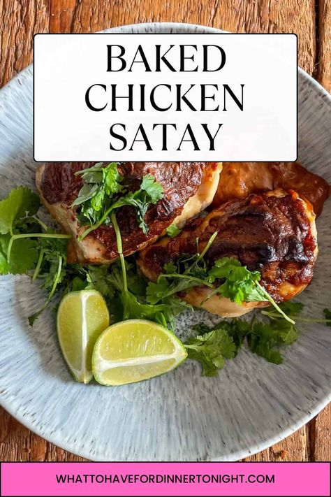 Baked Chicken Satay Baked Chicken Satay, Satay Sauce, Honey And Soy Sauce, Sweet Cooking, Easy Baked Chicken, Chicken Satay, Pasta Soup, Sweet Sauce, Gluten Free Chicken