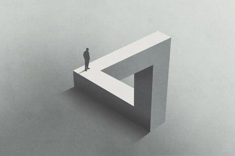 Types Of Perspective, Illusion Tricks, Impossible Shapes, Penrose Triangle, Minimal Architecture, Optical Art, Optical Illusions Art, New York Museums, Perspective Art