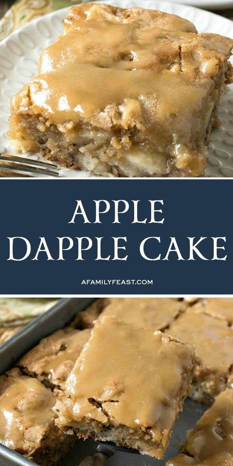 Apple Dapple Cake is an easy, vintage cake recipe loaded with apples and nuts, and a sweet buttery glaze on top. Easy Vintage Cake, Apple Dapple Cake, Apple Dapple, Vintage Pasta, Easy Apple Cake, Torte Cupcake, Apple Dessert Recipes, Apple Cake Recipes, Family Feast