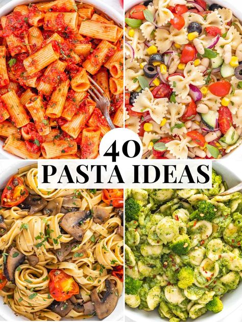 Wholesome Meals for Busy Weeknights: 40 Easy Pasta Ideas Pasta Meal Prep, Zucchini Dishes, Chickpeas Curry, Vegan Mushroom Pasta, Vegetable Cooking, Pasta Ideas, Quick Pasta Dishes, Plant Based School, Cauliflower Pasta