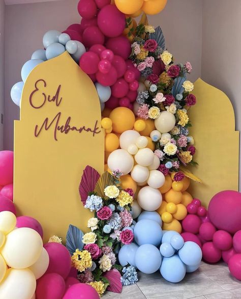 Eid Party Decorations, Eid Backdrop, Eid Theme, Eid Al Fitr Decorations, Eid Balloon Decorations, Hajj Party Decoration, Deco Eid Mubarak, Eid Decor, Eid Mubarak Balloon Decoration