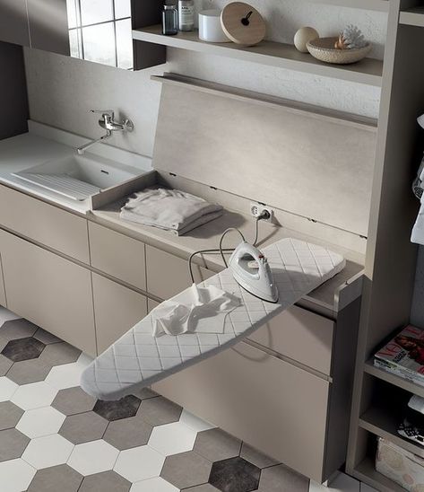 Pull Out Ironing Board, Design Interior Baie, Dream Laundry Room, Laundry Room Layouts, Laundry Design, Laundry Room Inspiration, Laundry Closet, Small Laundry Rooms, Laundry Room Storage