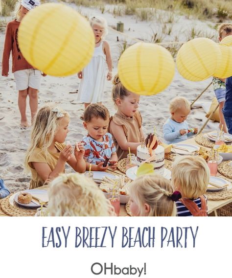 Laid-back and relaxing beach party. Great food and styling ideas #beachlife #birthdayparty #birthdayinspo #ohbabymagazine Rainbow Beach Party, Toddler Beach Birthday Party, Beach Kids Party, Beach Party For Kids, Beach First Birthday Party, Beach Bday Party Ideas, Beach Birthday Party For Kids, Desi Birthday, Influencer Trip