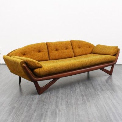 Adrian Pearsall Retro Rattan Furniture, Mcm Couch, Art Deco Couch, Midcentury Modern Sofa, Mcm Sofa, Autumn Cottage, 60s Furniture, Cottage Vintage, Adrian Pearsall