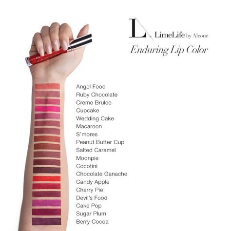 Limelife Smores Enduring Lip Color, Chocolate Creme Brulee, Alcone Makeup, Perfect Lip Color, Limelife By Alcone, Devils Food Cake, Cool Skin Tone, Wedding Cakes With Cupcakes, Skincare And Makeup