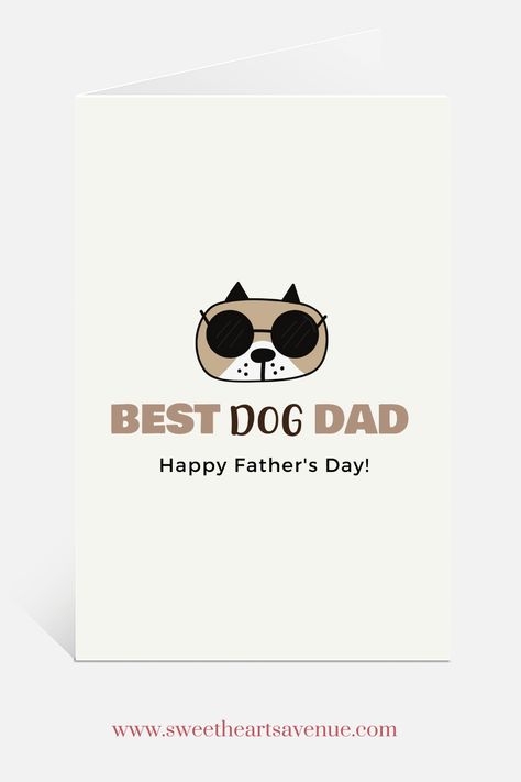 Download Cute Father's Day Card - Free Printables: Best Dog Dad Fathers Day Printables, Cute Printables, Corny Jokes, Father's Day Cards, Funny And Cute, Dad Cards, Father's Day Card, Words To Describe, Good Good Father