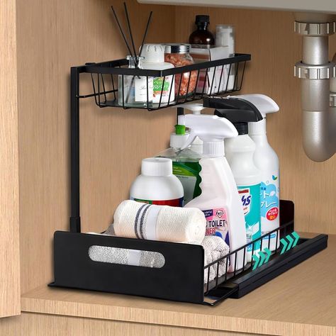 Amazon.com: FORWOS Under Sink Organizer and Storage, 2-Tier Slide Out Under Kitchen Sink Organizer, Pull Out Cabinet Organizer, Under Sink Shelf for Bathroom.: Home & Kitchen Organizer Under Sink, Under Sink Shelf, Under Sink Organizer, Pull Out Cabinet, Shelf For Bathroom, Under Kitchen Sink, Best Murphy Bed, Under Kitchen Sink Organization, Sliding Drawers