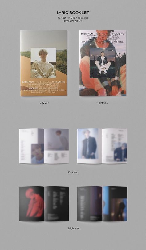 BAEKHYUN. Photobook Design, Random People, Exo Baekhyun, Album Design, Artist Books, City Lights, Mini Album, Baekhyun, Love Of My Life