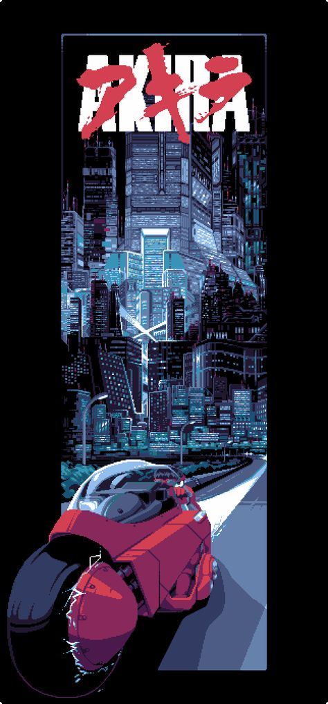 Akira (1988) | Pixel art by Winomas Akira Anime Movie, Akira Poster, Akira 1988, Akira Anime, 80s Cartoon, Cool Wallpapers For Phones, Movie Wallpapers, Big Hero 6, Big Hero