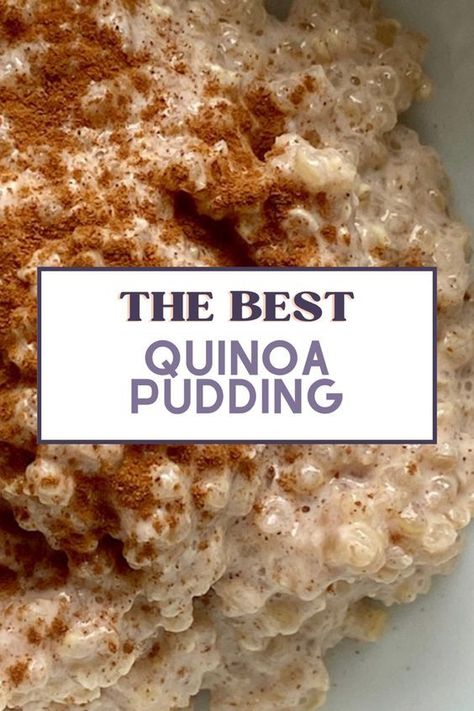 Quinoa Pudding is a higher protein & fibre breakfast or snack that has the classic Rice Pudding flavors! Quinoa Dessert Recipes, Fibre Breakfast, Quinoa Desserts, Quinoa Pudding, Best Quinoa, Pudding Flavors, God Mat, Healthy Sweets Recipes, Rice Pudding