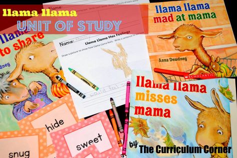 Llama Llama Unit of Study free from The Curriculum Corner Llama Llama Loves To Read Activities, Llama Classroom Theme, Text To Self Connections, Llama Llama Books, Llama Classroom, Literacy Bags, Llama Llama Red Pajama, Text To Self, Literature Activities