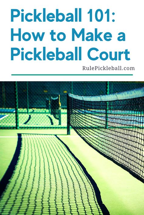 How to Make a Pickleball Court How To Make A Pickleball Court, Backyard Pickleball Court, Pickleball Court Backyard, Diy Pickleball Court, Pickle Ball Court Backyard, Pickleball Court Size, Badminton Nets, Hockey Tape, Wood Stake