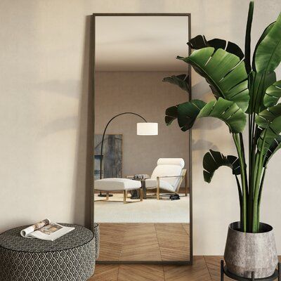 Floor Mirror Living Room, Modern Floor Mirror, Oversized Mirrors, Modern Floor Mirrors, Contemporary Bathroom Mirrors, Aesthetic Plants, Floor Length Mirror, Full Length Floor Mirror, Apartment Decoration