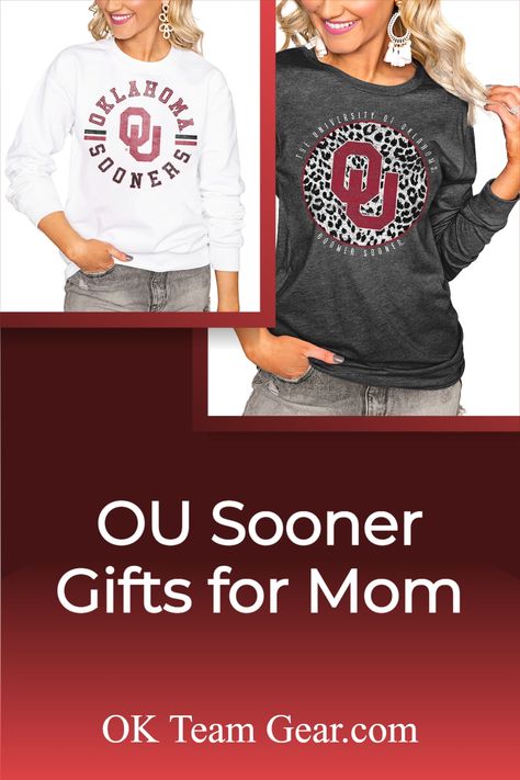 Find the perfect football game day outfit for you and your mom. Cheer on your University of Oklahoma Sooners in style! Search for okteamgear.com for apparel, chothing, shirts, and more. Football Game Day Outfit, Collegiate Apparel, Sweatshirt Ideas, Game Day Outfit, Collegiate Style, Military Appreciation, University Of Oklahoma, Team Gear, Oklahoma Sooners