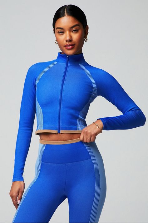 Seamless Fusion Jacket - Fabletics Women Sporty Outfits, Female Activewear, Sports Jackets Women, Workout Fits, Skating Outfits, Womens Jackets, Dance Fashion, Sports Wear, Workout Outfit