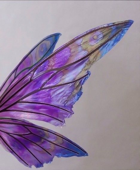 Fairy Wings Aesthetic, Purple Fairy Wings, Purple Butterfly Wings, Faerie Aesthetic, Diy Fairy Wings, Blue Butterfly Wings, Butterfly Artwork, Lavender Aesthetic, Fairy Artwork