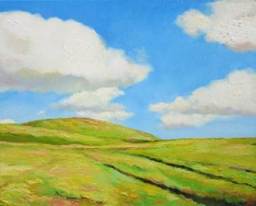 "Summer" Dyi Painting, Realism Paintings, Acrylic Inspiration, Simple Oil Painting, Easy Landscape Paintings, Flint Hills, Summer Painting, Realism Painting, Impressionism Painting